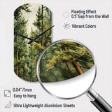 Pine Tree Symphony II - Asymmetric Metal Wall Clock