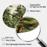 Pine Tree Symphony II - Asymmetric Metal Wall Clock