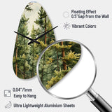 Pine Tree Symphony II - Asymmetric Metal Wall Clock