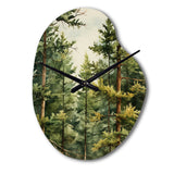 Pine Tree Symphony II - Asymmetric Metal Wall Clock