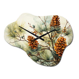 Pine Tree Pine Beauty II - Asymmetric Metal Wall Clock