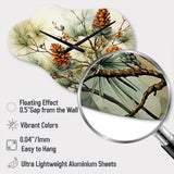 Pine Tree Pine Beauty II - Asymmetric Metal Wall Clock