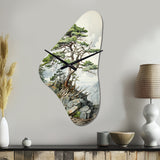 Pine Tree Resilience - Asymmetric Metal Wall Clock
