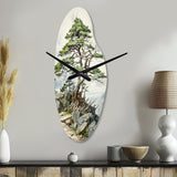 Pine Tree Resilience - Asymmetric Metal Wall Clock