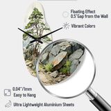 Pine Tree Resilience - Asymmetric Metal Wall Clock