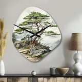 Pine Tree Resilience - Asymmetric Metal Wall Clock