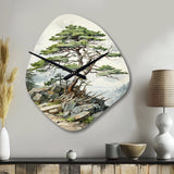 Pine Tree Resilience - Asymmetric Metal Wall Clock