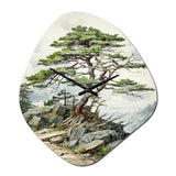 Pine Tree Resilience - Asymmetric Metal Wall Clock