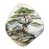 Pine Tree Resilience - Asymmetric Metal Wall Clock