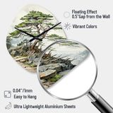 Pine Tree Resilience - Asymmetric Metal Wall Clock