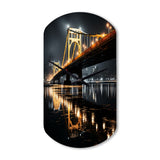 Pittsburgh Beautiful Cityscape At Night - Asymmetric Metal Wall Clock