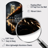 Pittsburgh Beautiful Cityscape At Night - Asymmetric Metal Wall Clock