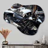 Plane With Abstracted Propellers - Asymmetric Metal Wall Clock