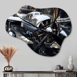 Plane With Abstracted Propellers - Asymmetric Metal Wall Clock