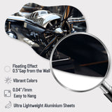 Plane With Abstracted Propellers - Asymmetric Metal Wall Clock