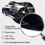 Plane With Abstracted Propellers - Asymmetric Metal Wall Clock