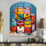 Pop Art Campbells Soup I - Asymmetric Metal Wall Clock