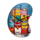 Pop Art Campbells Soup I - Asymmetric Metal Wall Clock
