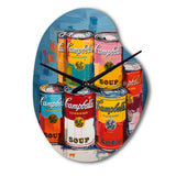 Pop Art Campbells Soup I - Asymmetric Metal Wall Clock