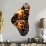 Puerto Rico Landscape - Asymmetric Metal Wall Clock