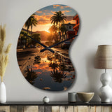 Puerto Rico Landscape - Asymmetric Metal Wall Clock