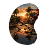Puerto Rico Landscape - Asymmetric Metal Wall Clock