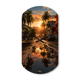 Puerto Rico Landscape - Asymmetric Metal Wall Clock