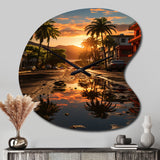 Puerto Rico Landscape - Asymmetric Metal Wall Clock