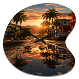 Puerto Rico Landscape - Asymmetric Metal Wall Clock