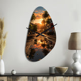 Puerto Rico Landscape - Asymmetric Metal Wall Clock