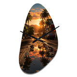 Puerto Rico Landscape - Asymmetric Metal Wall Clock