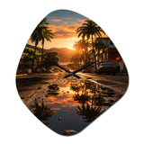 Puerto Rico Landscape - Asymmetric Metal Wall Clock