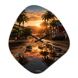 Puerto Rico Landscape - Asymmetric Metal Wall Clock