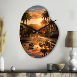Puerto Rico Landscape - Asymmetric Metal Wall Clock