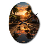 Puerto Rico Landscape - Asymmetric Metal Wall Clock