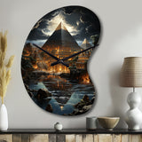 Pyramid Ancient Echoes I - Asymmetric Metal Wall Clock
