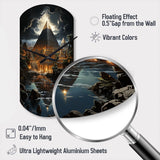 Pyramid Ancient Echoes I - Asymmetric Metal Wall Clock