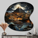 Pyramid Ancient Echoes I - Asymmetric Metal Wall Clock