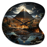 Pyramid Ancient Echoes I - Asymmetric Metal Wall Clock