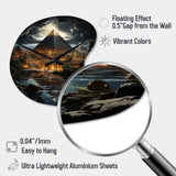 Pyramid Ancient Echoes I - Asymmetric Metal Wall Clock
