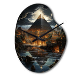 Pyramid Ancient Echoes I - Asymmetric Metal Wall Clock