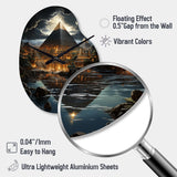 Pyramid Ancient Echoes I - Asymmetric Metal Wall Clock