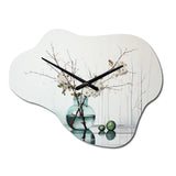Reflections And Simplicity Vase II - Asymmetric Metal Wall Clock