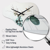 Reflections And Simplicity Vase II - Asymmetric Metal Wall Clock