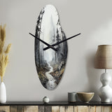 Meandering Road Through Forest - Asymmetric Metal Wall Clock