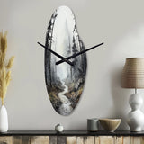 Meandering Road Through Forest - Asymmetric Metal Wall Clock