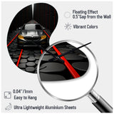 Black Car Abstract Background - Asymmetric Metal Wall Clock