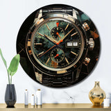 Green Luxury Watch Jet Jewel - Fashion Metal Wall Clock