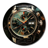 Green Luxury Watch Jet Jewel - Fashion Metal Wall Clock