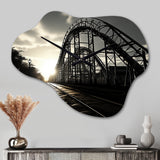 Rollercoaster Shadow - Asymmetric Metal Wall Clock